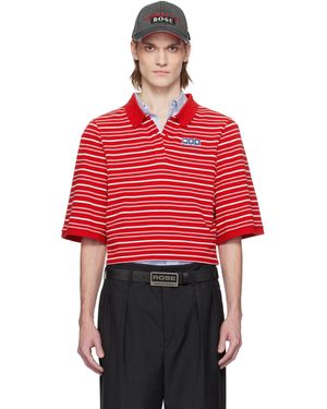 Martine Rose Ss Shrunken Polo - Red