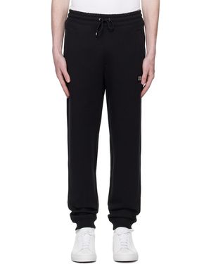 HUGO Stacked Logo Cotton Tracksuit Joggers - Black