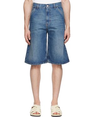 Coperni Knee-Length Denim Shorts - Blue