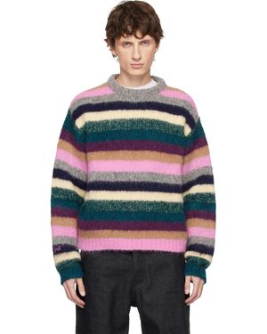 ERL Striped Alpaca Crewneck Jumper - Multicolour