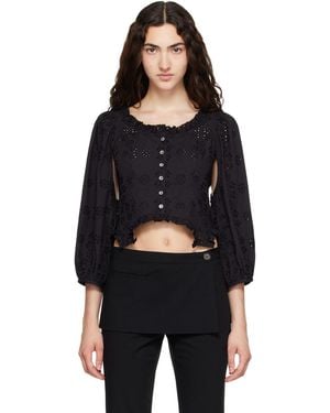 Sandy Liang Palisade Blouse - Black