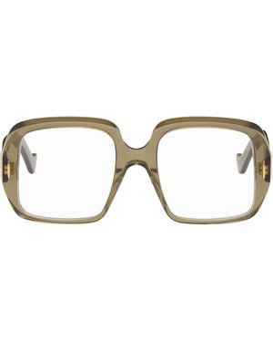 Loewe Khaki Anagram Glasses - Black