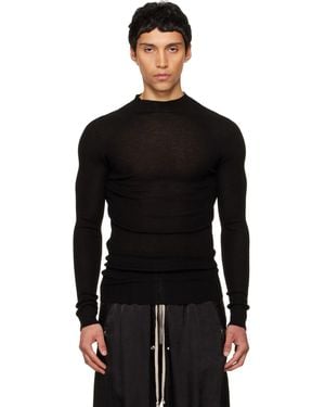 Rick Owens Temple Ribbed Tabard Turtleneck - Black