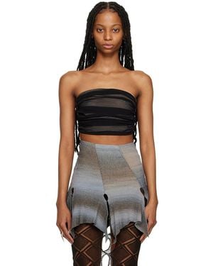 Rui Gathered Tube Top - Black