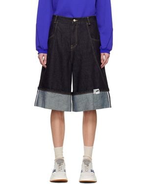 Adererror Contrast Denim Shorts - Black