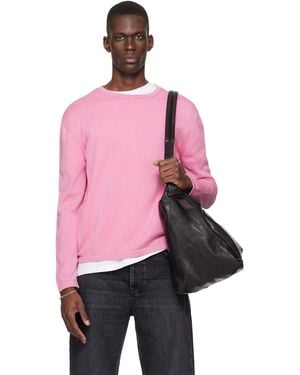 SIR. Long Sleeve Crewneck T-Shirt - Pink