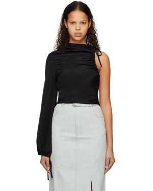 Elleme Asymmetric Blouse - Black