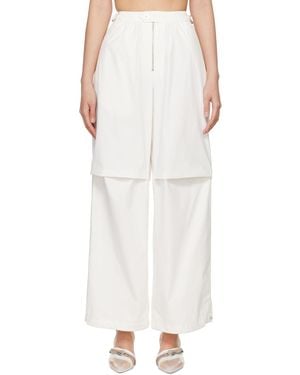 Dion Lee オフホワイト Flight トラウザーズ