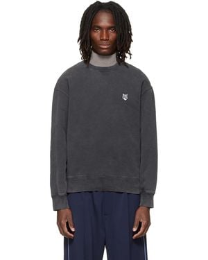 Maison Kitsuné Fox Head Faded Comfort Sweatshirt - Blue