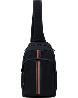 Paul Smith Striped Sling Bag - Black