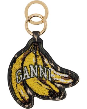 Ganni Joy Banana Keychain - Metallic