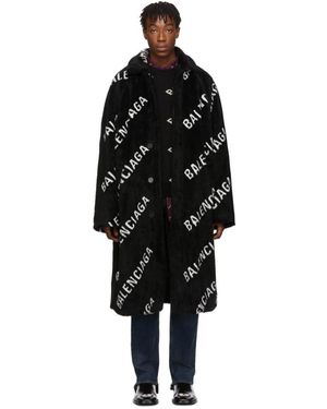 Balenciaga Ao Fur Coat - Black