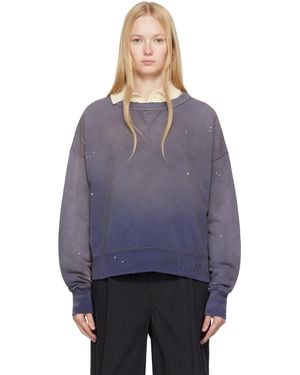 Maison Margiela ブルー Graffiti Logo スウェットシャツ
