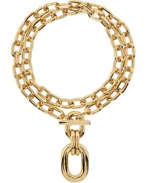 Rabanne Double Xl Link Pendant Necklace - Metallic