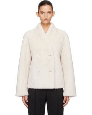 Loulou de Saison Off- Reversible Catherine Leather Jacket - White