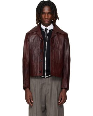 Enfants Riches Deprimes Nick Leather Jacket - Red