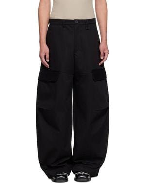 Simone Rocha Balloon Knee Pleat Cargo Trousers - Black