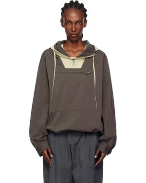 JW Anderson Contrast Hood Anorak - Brown