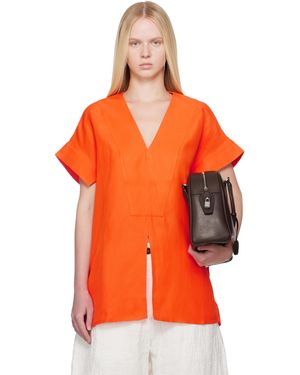 Studio Nicholson Circe Linen Top - Orange