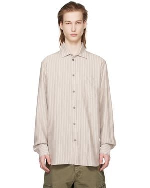 Golden Goose En Goose Stripe Shirt - Natural