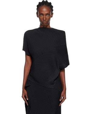 Issey Miyake Soft Fold Pleats Blouse - Black