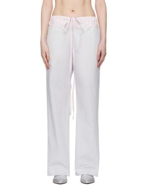 Edward Cuming Patchwork Trousers - White