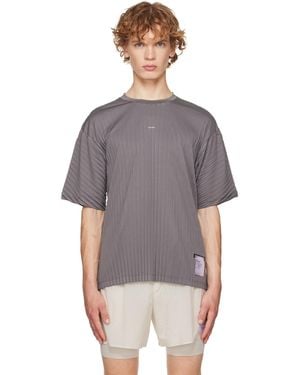 Satisfy Auralite Pleated Running T‑Shirt - Grey