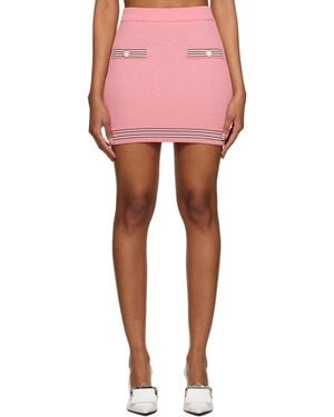 Pushbutton Button Miniskirt - Pink