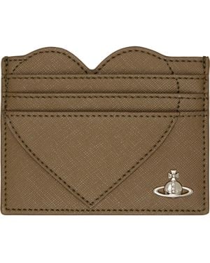 Vivienne Westwood Khaki Heart Card Holder - Green
