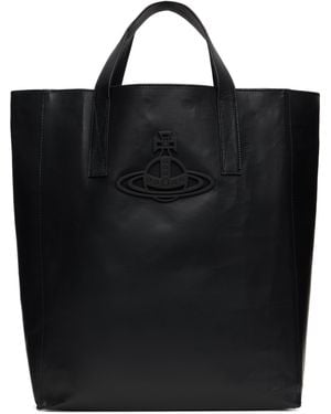 Vivienne Westwood Leather Sarah Medium Tote - Black