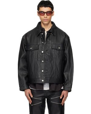 DEADWOOD Blouson Oracle Noir En Cuir