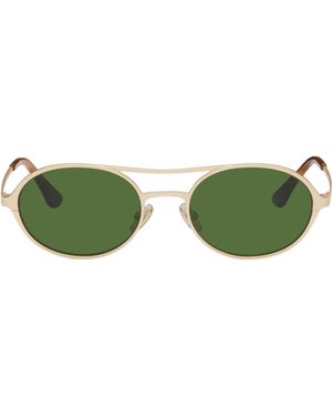 Retrosuperfuture Lunettes De Soleil Bird Dorées - Vert