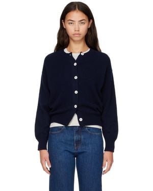 &Daughter Ada Crewneck Cardigan - Blue