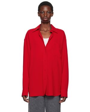 Stella McCartney レッド Iconic オーバーサイズ シャツ