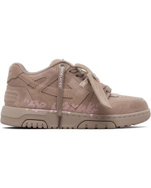 Off-White c/o Virgil Abloh Out Of Office For Walking Suede Trainers - Black