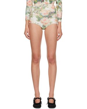 Simone Rocha Floral Knit Briefs - Black