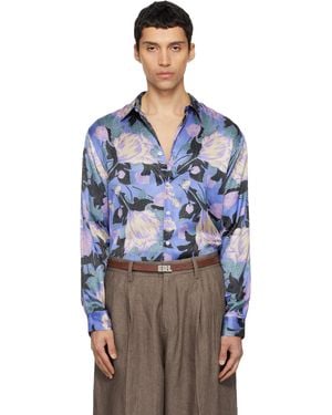 ERL Flowers Shirt - Blue
