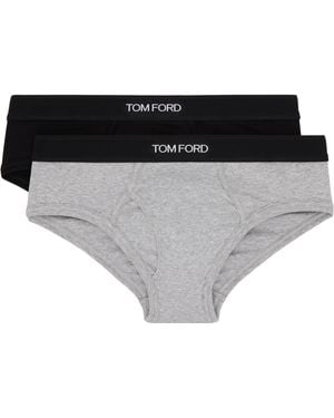 Tom Ford Two-Pack & Cotton Briefs - Black