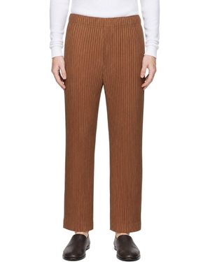 Homme Plissé Issey Miyake September Colour Pleats 2 Trousers - Brown
