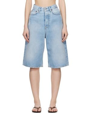 Acne Studios Loose Fit Denim Shorts - Blue