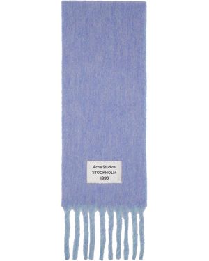 Acne Studios Bicolour Alpaca Scarf - Blue