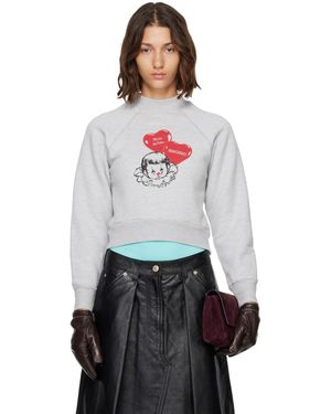 Willy Chavarria 'Payasadas! Shrunken Crew Sweatshirt - White