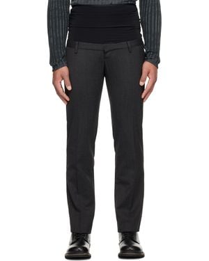 DIESEL グレー P-Aurel-1 トラウザーズ - ブラック