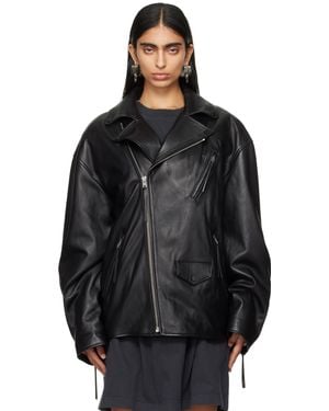 Acne Studios パデッド レザージャケット - ブラック