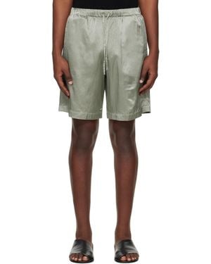 Dries Van Noten Viscose Cotton Shorts - Green
