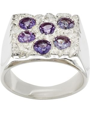 Bleue Burnham Ssense Exclusive Rose Garden Signet Ring - Metallic