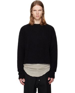 Rick Owens Pull Noir À Encolure Arrondie