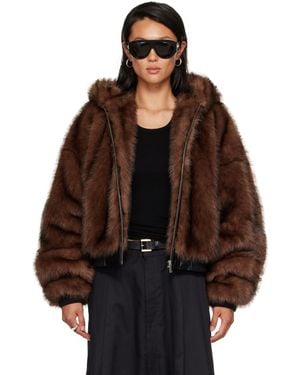 Lu'u Dan Yeti Outlaw Faux-fur Jacket - Brown