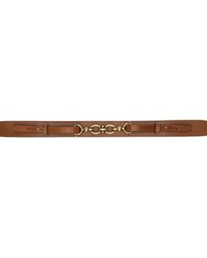 FRAME Tan Equestrian Belt - Black