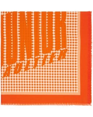 Jean Paul Gaultier Gingham Cover-Up Scarf - Orange